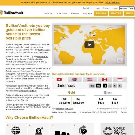 bullionvault - best for low prices